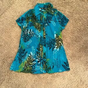 Teal Apt. 9 Patterned Top